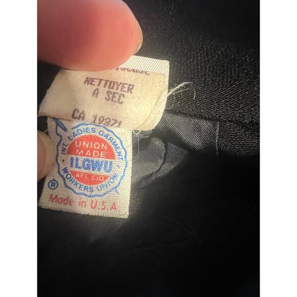 Anne Klein Women’s Suit Jacket Blazer Black sz 10 vtg feminine ptp 20.5 office - Picture 14 of 15